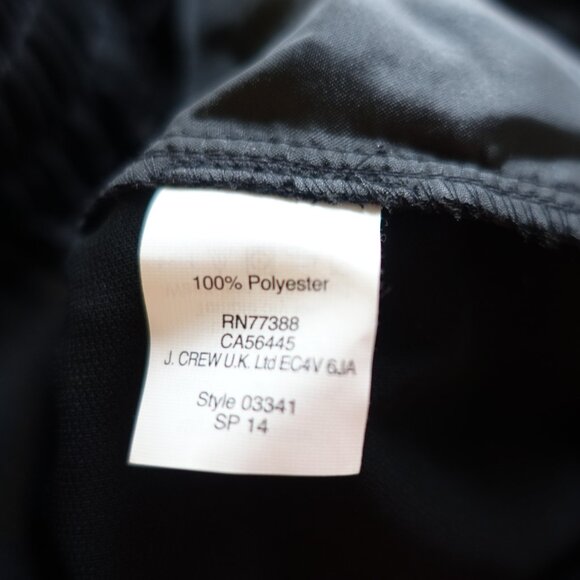 J.Crew 03341 black mid rise elastic waist drawstring drapey pants pockets 00 XXS - Picture 11 of 13